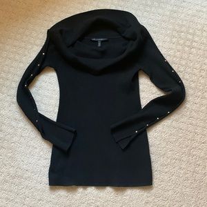 WHBM Cowl Neck Sweater with sleeve detail